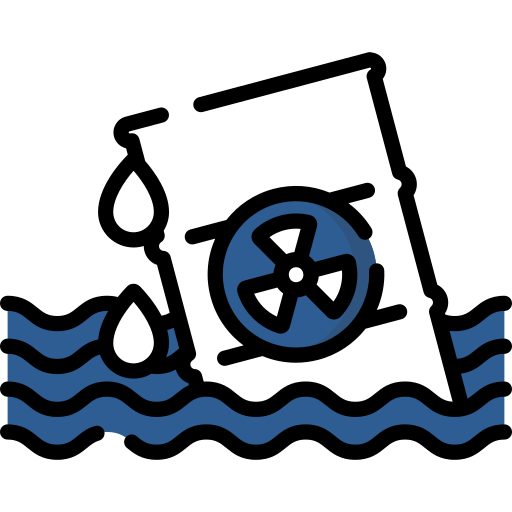 Un contaminant dans de l'eau